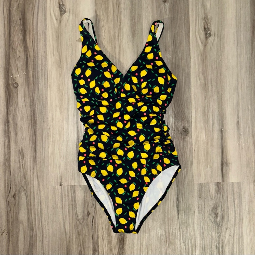 Boden Women's One Piece Swimsuit with Lemon Print